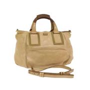 Pre-owned Leather handbags Chloé Pre-owned , Beige , Dames