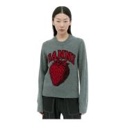 Knitwear Ganni , Gray , Dames