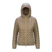 Eco Warm Beige Taupe Gewatteerde Jas K-Way , Beige , Dames