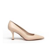 Beige Leren Decolleté Sergio Levantesi , Beige , Dames