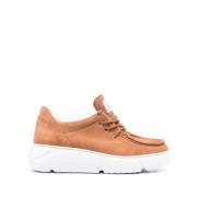 Bruin Leren Stijlvolle Sneakers voor Vrouwen Casadei , Brown , Dames