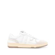 Witte Clay Lage Top Sneakers Lanvin , White , Heren