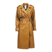 Stijlvol Vegan Trench Coat THEMOIRè , Brown , Dames