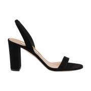 Zwarte Sandalen met Grijze Detail Aquazzura , Black , Dames
