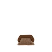 Bruine Geweven Stro Clutch Tas THEMOIRè , Brown , Dames