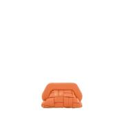 Abrikoos Vegan Geweven Clutch Tas THEMOIRè , Orange , Dames