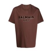 T-Shirts Balmain , Brown , Heren