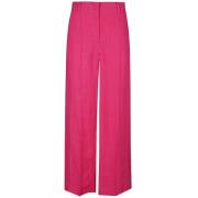 Wide Trousers Max Mara Weekend , Pink , Dames