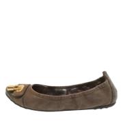 Pre-owned Coated canvas flats Louis Vuitton Vintage , Brown , Dames