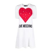 Midi Dresses Love Moschino , White , Dames