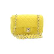 Pre-owned Cotton chanel-bags Chanel Vintage , Yellow , Dames