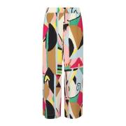 Multicolor Zijden Elastische Taillebroek Max Mara Weekend , Multicolor...