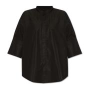 Overhemd met opstaande kraag Ami Paris , Black , Dames