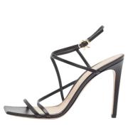 Pre-owned Leather sandals Gianvito Rossi Pre-owned , Black , Dames