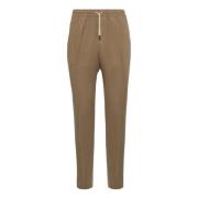 City Linnen Broek Boggi Milano , Beige , Heren