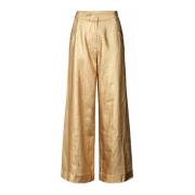 Wide Trousers Rabens Saloner , Yellow , Dames