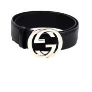 Pre-owned Leather belts Gucci Vintage , Black , Dames