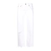 Straight Jeans R13 , White , Dames