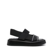 Flat Sandals Casadei , Black , Dames