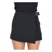 Zwarte Wrap Shorts met Gesp Detail Calvin Klein Jeans , Black , Dames