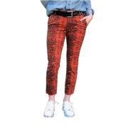 Jacqueline Curvie Tencel en Lycra Broek Mason's , Red , Dames