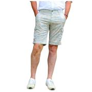 Cargo Bermuda Shorts met Palmboomprint Mason's , Beige , Heren