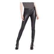 Legging van imitatieleer met Horizontale Stiksels Twinset , Gray , Dam...