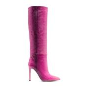 Roze Elegante Gesloten Hoge Hak Laarzen Paris Texas , Pink , Dames