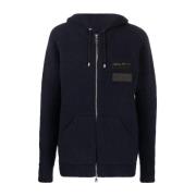 Blauwe Cashmere Hoodie Balmain , Blue , Heren