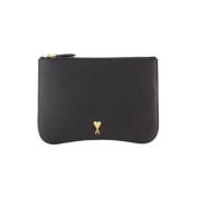 Leather handbags Ami Paris , Black , Dames