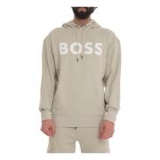 Webasichood Sweatshirt with hood Boss , Beige , Heren