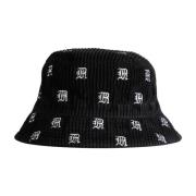 Zwarte Corduroy Bucket Hat R13 , Multicolor , Heren