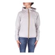 Beige Hoodie met Logo en Ritssluiting K-Way , Beige , Dames