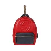 Pre-owned Leather backpacks Gucci Vintage , Red , Dames