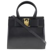 Pre-owned Leather handbags Salvatore Ferragamo Pre-owned , Black , Dam...