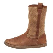 Pre-owned Suede boots Chanel Vintage , Brown , Dames