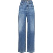 Straight Jeans Brunello Cucinelli , Blue , Dames