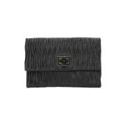 Pre-owned Satin clutches Anya Hindmarch Pre-owned , Black , Dames