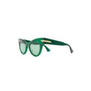 Bv1004S 005 Sunglasses Bottega Veneta , Green , Dames