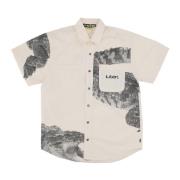 Krokodil Shirt Stoffig Wit Streetwear Iuter , White , Heren