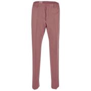 Slim-fit Trousers Tagliatore , Pink , Heren