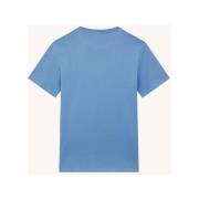 Blauw Ronde Hals Logo T-Shirt Dondup , Blue , Heren