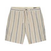 Linnen Double Lane Shorts Dstrezzed , Beige , Heren