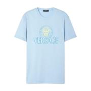 Medusa Head Logo T-shirt Versace , Blue , Heren