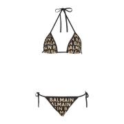 driehoek bikini Balmain , Black , Dames