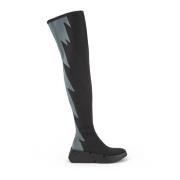 Mega Long Boot United Nude , Black , Dames