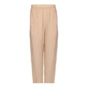 Stijlvolle Zwarte Broek Tela , Beige , Dames