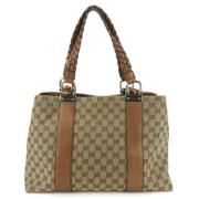 Pre-owned Canvas totes Gucci Vintage , Brown , Dames