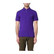 Slim Katoenen Polo Polo Ralph Lauren , Purple , Heren