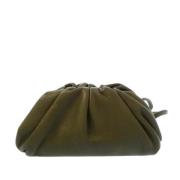 Pre-owned Leather pouches Bottega Veneta Vintage , Green , Dames